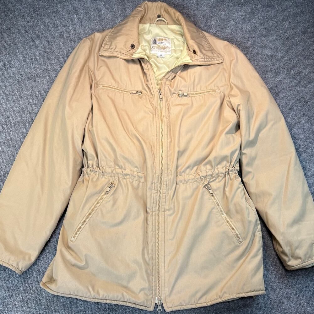Vintage London Fog mid weight khani tan jacket / blazer Men’s size 40 Long